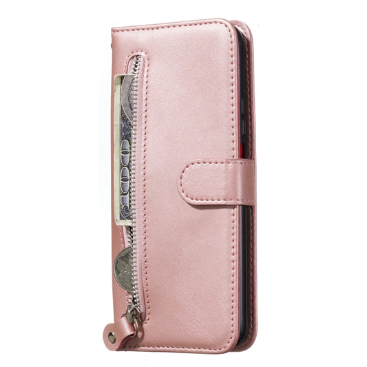 For Huawei Honor 9X / Honor 9X Pro Fashion Calf Texture Zipper Horizontal Flip PU Leather Case, with Holder & Card Slots & Wallet(Rose Gold) by buy2fix