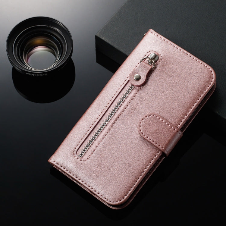 For Huawei Honor 9X / Honor 9X Pro Fashion Calf Texture Zipper Horizontal Flip PU Leather Case, with Holder & Card Slots & Wallet(Rose Gold) by buy2fix