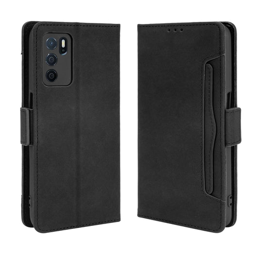 For OPPO A16 Skin Feel Calf Pattern Horizontal Flip Leather Case with Holder & Card Slots & Photo Frame(Black) by buy2fix