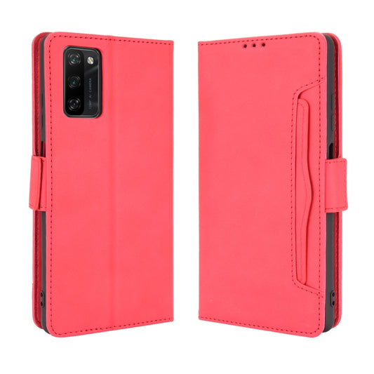 For Blackview A100 Skin Feel Calf Pattern Horizontal Flip Leather Case with Holder & Card Slots & Photo Frame(Red) by buy2fix