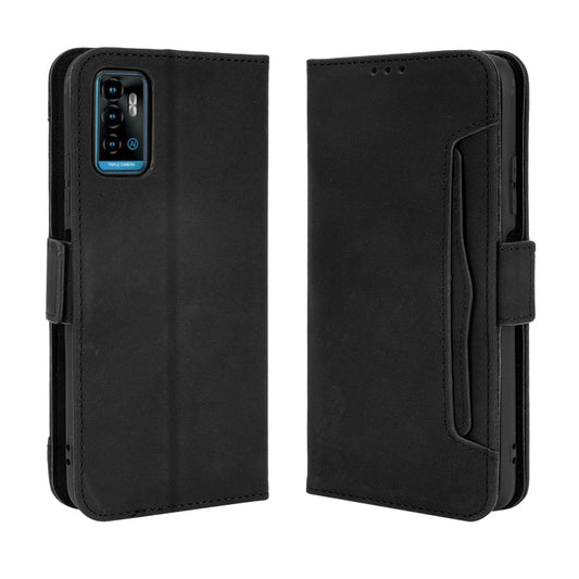 For ZTE Blade A71 Skin Feel Calf Pattern Horizontal Flip Leather Case with Holder & Card Slots & Photo Frame(Black) by buy2fix