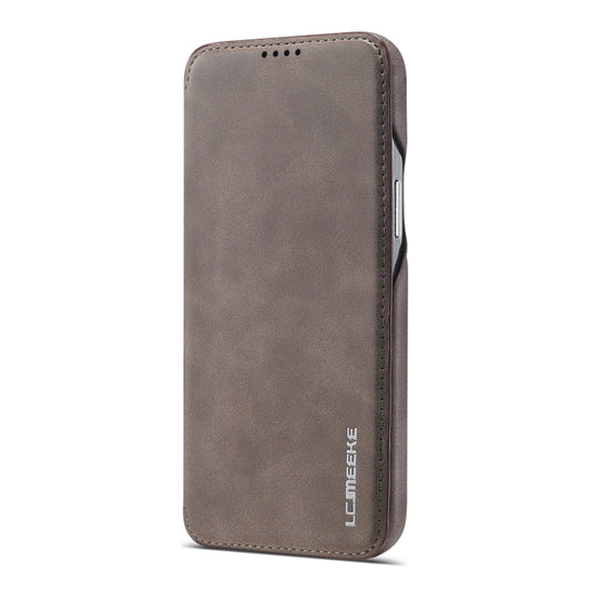 For iPhone 13 LC.IMEEKE Hon Ancient Series Horizontal Flip Leather Case with Holder & Card Slot(Coffee) by LC.IMEEKE