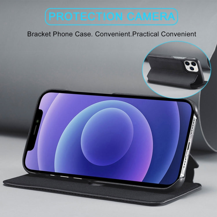 For iPhone 13 Pro Max LC.IMEEKE Hon Ancient Series Horizontal Flip Leather Case with Holder & Card Slot (Black) by LC.IMEEKE