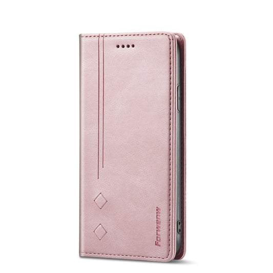For iPhone 13 mini Forwenw F2 Series Magnetic Horizontal Flip Leather Case with Holder & Card Slots & Wallet (Rose Gold) - iPhone 13 mini Cases by Forwenw | Online Shopping UK | buy2fix