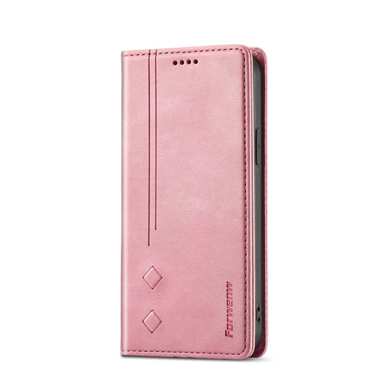 For iPhone 13 Pro Max Forwenw F2 Series Magnetic Horizontal Flip Leather Case with Holder & Card Slots & Wallet (Rose Gold) - iPhone 13 Pro Max Cases by Forwenw | Online Shopping UK | buy2fix