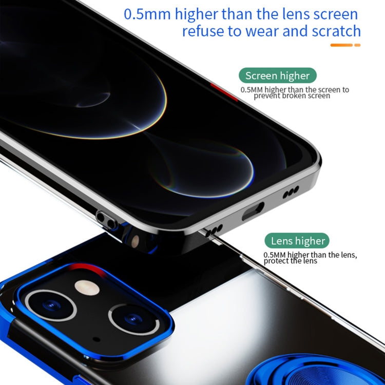 For iPhone 13 Pro Electroplating Silicone Shockproof Case with Ring Holder (Silver) by buy2fix