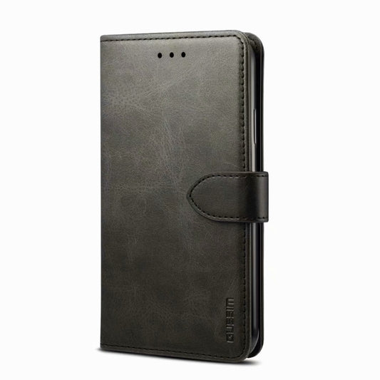 For iPhone 13 GUSSIM Business Style Horizontal Flip Leather Case with Holder & Card Slots & Wallet(Black) by GUSSIM