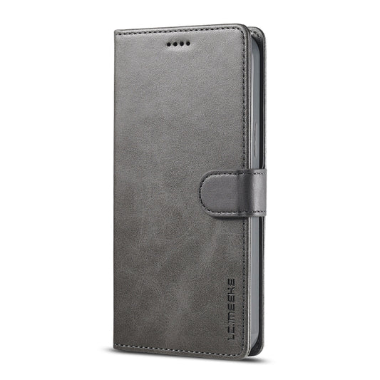 For iPhone 13 LC.IMEEKE Calf Texture Horizontal Flip Leather Case with Holder & Card Slots & Wallet(Grey) by LC.IMEEKE