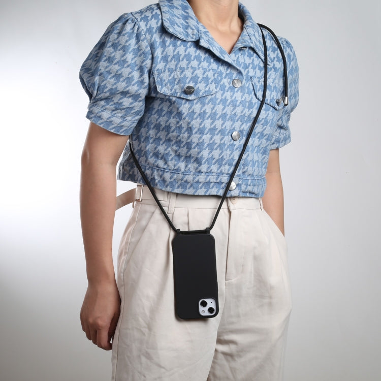 For iPhone 13 Pro Max Candy Colors TPU Protective Case with Lanyard (Black) by buy2fix