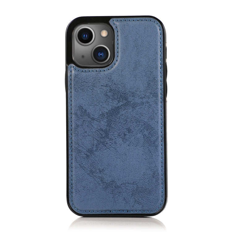 For iPhone 13 Pro Retro 2 in 1 Detachable Horizontal Flip Leather Case with Card Slots & Wallet (Dark Blue) by buy2fix