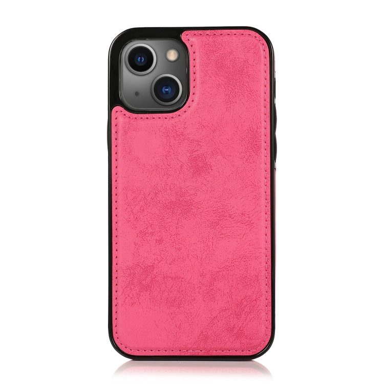 For iPhone 13 Pro Max Retro 2 in 1 Detachable Horizontal Flip Leather Case with Card Slots & Wallet (Pink) by buy2fix