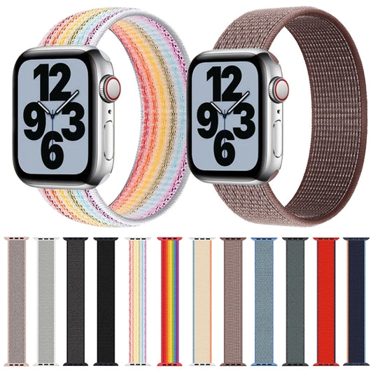 Single Lap Nylon Watch Band, Size: M 155mm For Apple Watch Ultra 49mm&Watch Ultra 2 49mm / Series 9&8&7 45mm / SE 3&SE 2&6&SE&5&4 44mm / 3&2&1 42mm(Seven Colors) by buy2fix