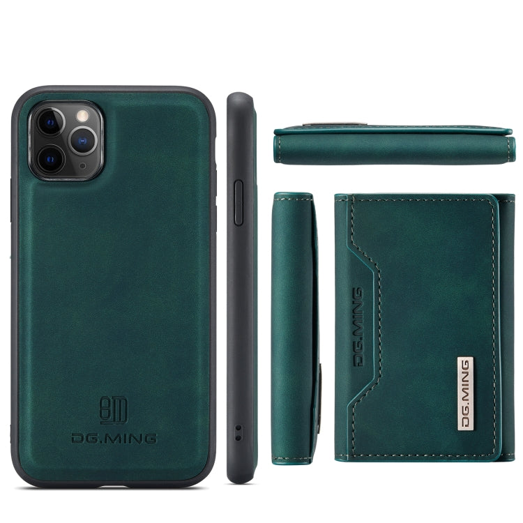DG.MING M2 Series 3-Fold Multi Card Bag Back Cover Shockproof Case with Wallet & Holder Function For iPhone 11 Pro(Green) by DG.MING