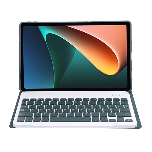 A0N5 Ultra-thin Detachable Lambskin Texture TPU Bluetooth Keyboard Leather Tablet Case with Holder For Xiaomi Pad 5 / 5 Pro(Dark Green) by buy2fix