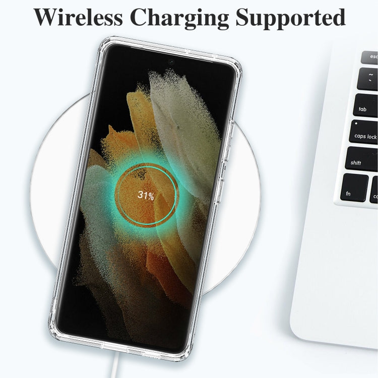 For Samsung Galaxy S21 Ultra 5G Crystal Clear Shockproof PC + TPU Protective Case(Transparent) by buy2fix