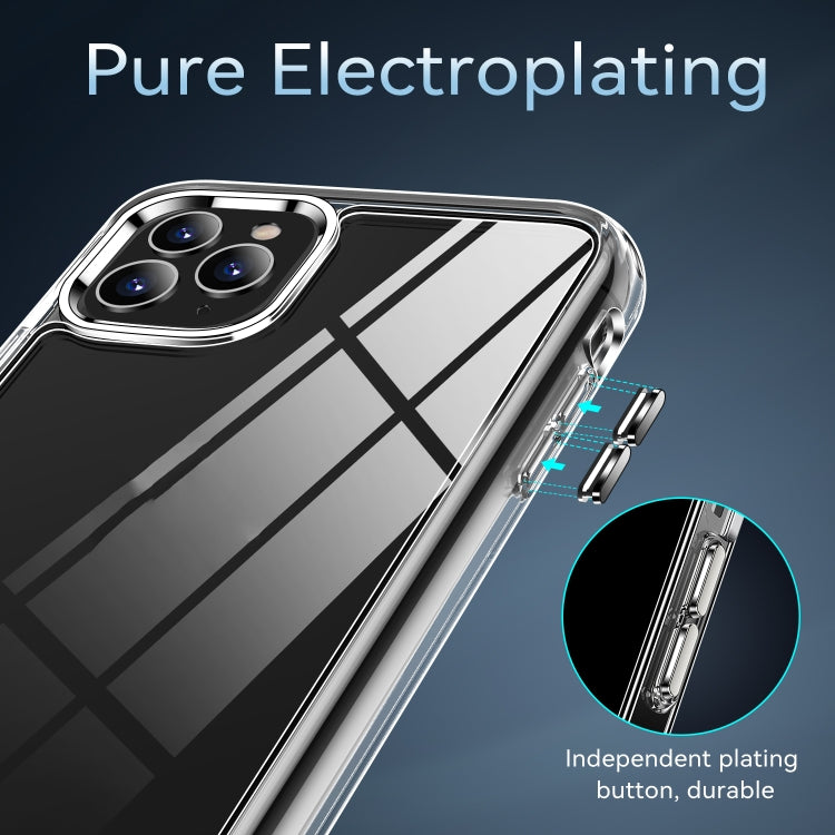 For iPhone 11 Pro Max TPU + PC Transparent Shockproof Protective Case by buy2fix