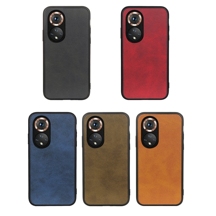 For Honor 50 Accurate Hole Two-color Calf Texture Shockproof Case(Brown) by buy2fix