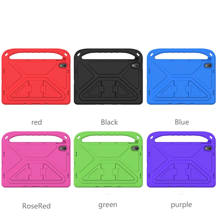 For Lenovo Tab P11 TB-J606F / Tab P11 Plus TB-J607F Portable Handle EVA Shockproof Anti Falling Protective Case with Triangle Holder(Blue) by buy2fix