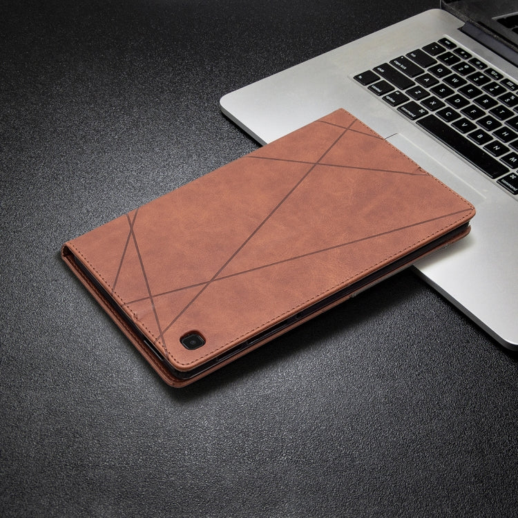 For Samsung Galaxy Tab A7 Lite SM-T220/SM-T225 Rhombus Texture Horizontal Flip Magnetic Leather Case with Holder & Card Slots(Brown) by buy2fix