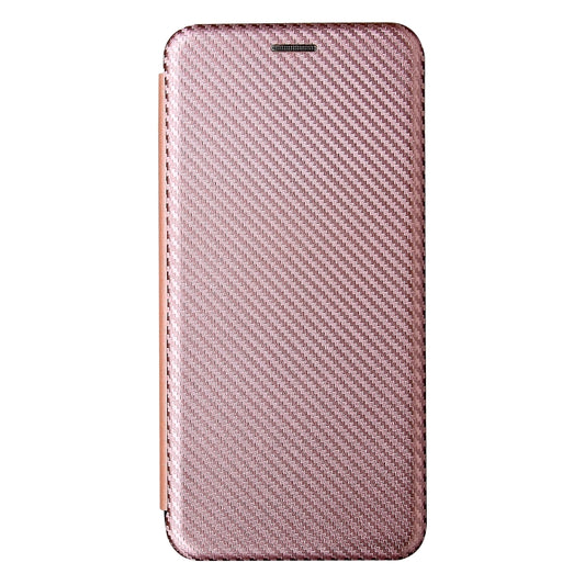 For UMIDIGI Power 5 Carbon Fiber Texture Horizontal Flip TPU + PC + PU Leather Case with Card Slot(Pink) by buy2fix