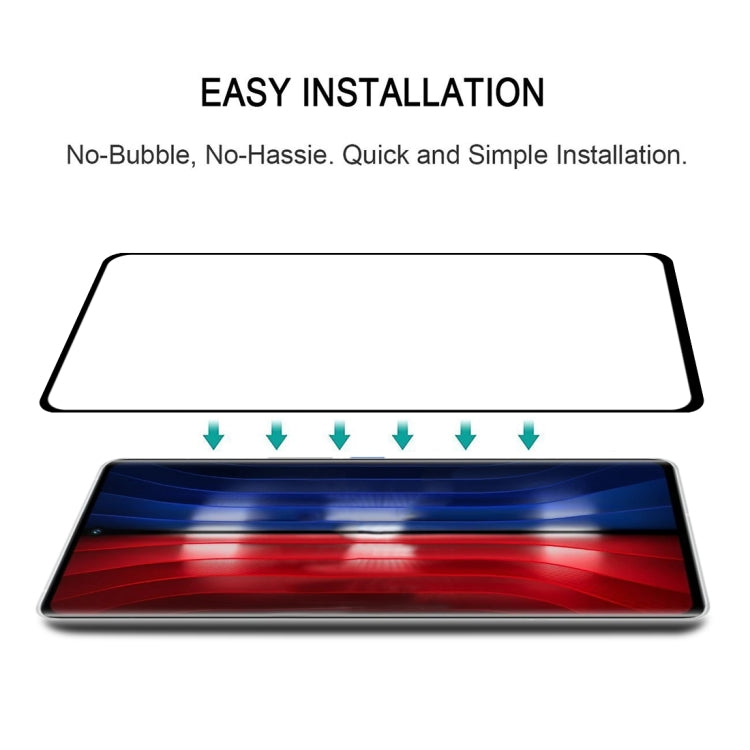 For vivo iQOO 8 Pro 25 PCS 3D Curved Edge Full Screen Tempered Glass Film(Black) by buy2fix