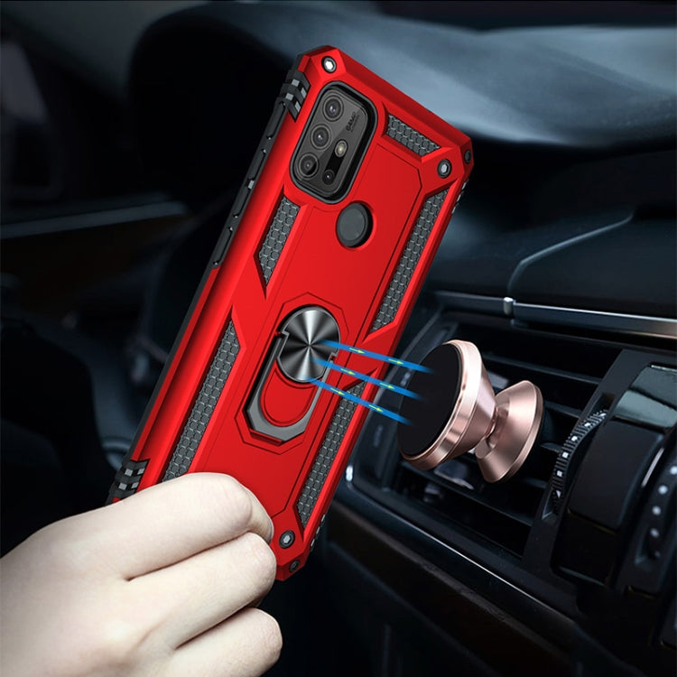 For Motorola Moto G30 / G10 Shockproof TPU + PC Protective Case with 360 Degree Rotating Holder(Red) by buy2fix