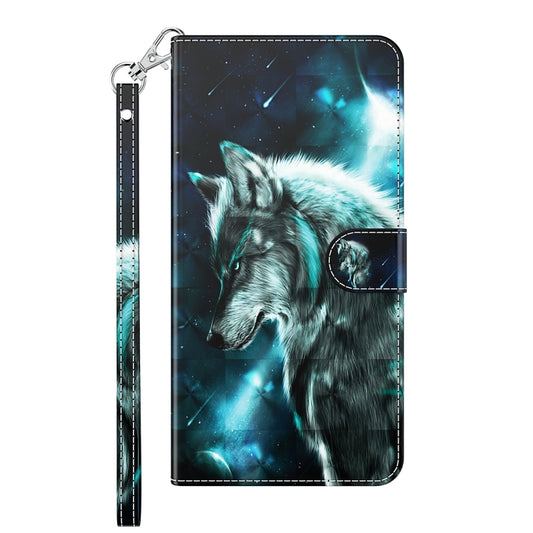 For iPhone 13 3D Painting Pattern Horizontal Flip TPU + PU Leather Case with Holder & Card Slots & Wallet(Wolf) by buy2fix