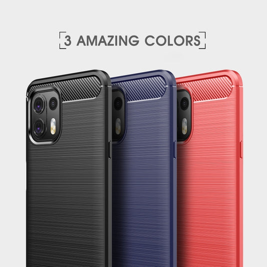 For Motorola Moto Edge 20 Lite Brushed Texture Carbon Fiber TPU Case(Blue) by buy2fix