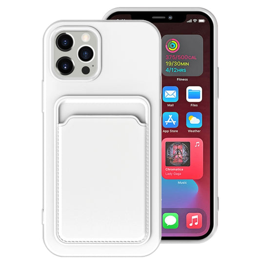 For iPhone 13 Pro TPU + Flannel Lining Shockproof Case with Card Slots (White) - iPhone 13 Pro Cases by buy2fix | Online Shopping UK | buy2fix