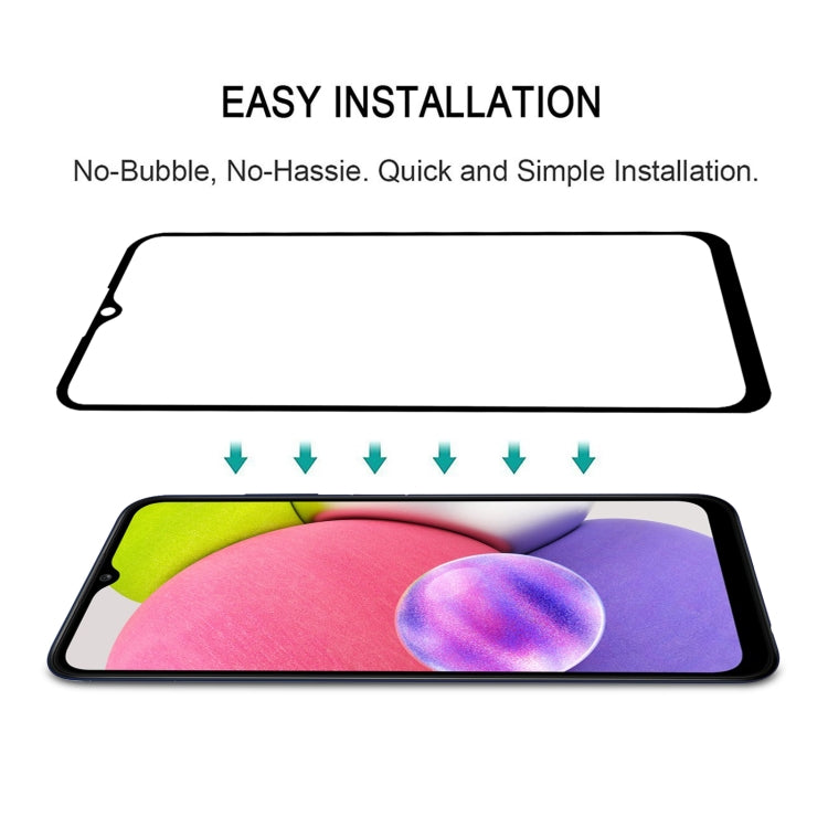 For Samsung Galaxy A03s 25 PCS Full Glue Full Cover Screen Protector Tempered Glass Film by buy2fix
