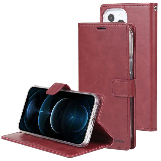 For iPhone 13 Pro GOOSPERY BLUE MOON Crazy Horse Texture Horizontal Flip Leather Case with Holder & Card Slot & Wallet (Wine Red) - iPhone 13 Pro Cases by GOOSPERY | Online Shopping UK | buy2fix