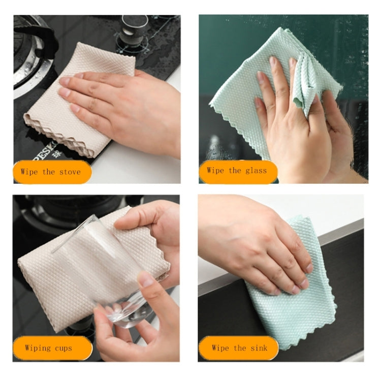 20pcs Non-Marking And Easy-To-Dry Fish Scale Rags Kitchen Cleaning Towels, Random Color Delivery, Specification: 25x25cm(Bulk, No Packaging) by buy2fix