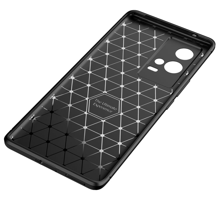 For vivo iQOO 8 Pro Carbon Fiber Texture Shockproof TPU Case(Black) by buy2fix