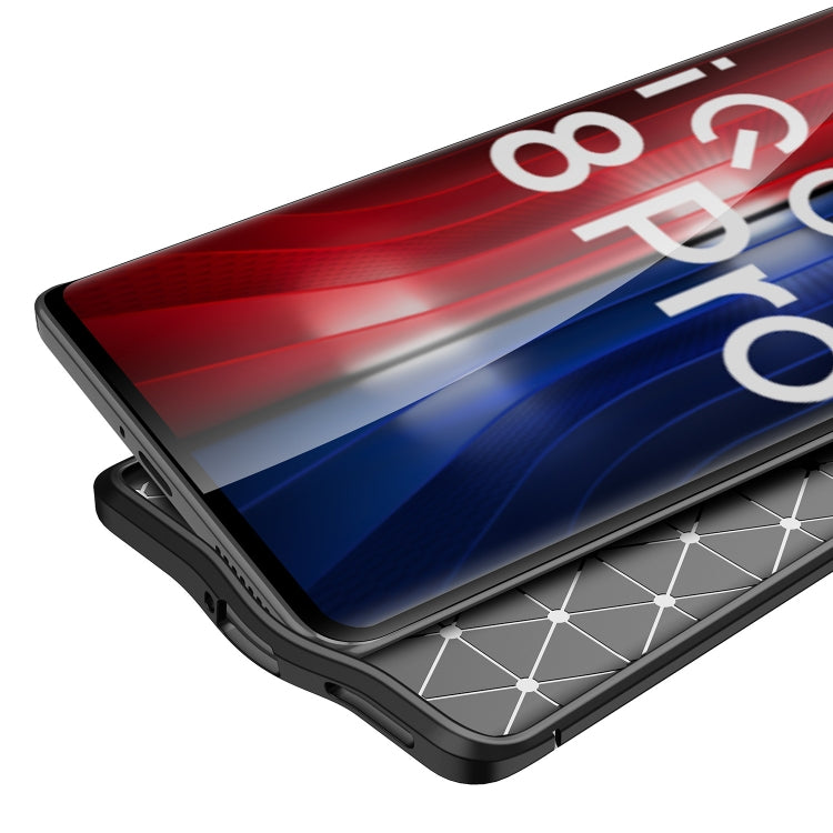 For vivo iQOO 8 Pro Litchi Texture TPU Shockproof Case(Black) by buy2fix