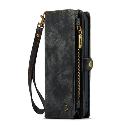 For iPhone 13 Pro CaseMe-008 Detachable Multifunctional Horizontal Flip Leather Case with Card Slot & Holder & Zipper Wallet & Photo Frame (Black) by CaseMe