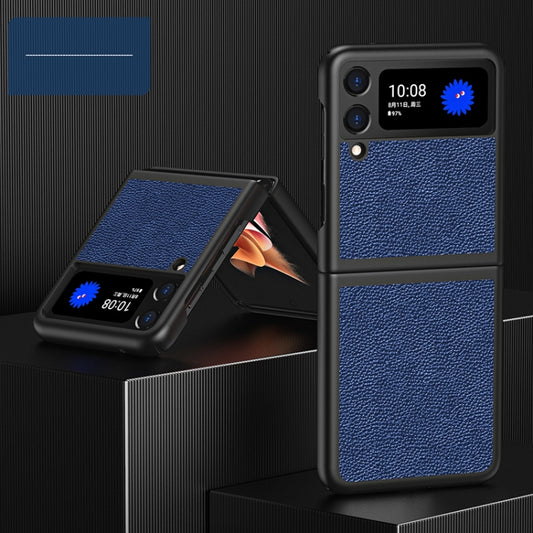 For Samsung Galaxy Z Flip3 5G Cross Texture All Inclusive Shockproof Protective Case(Blue) by buy2fix