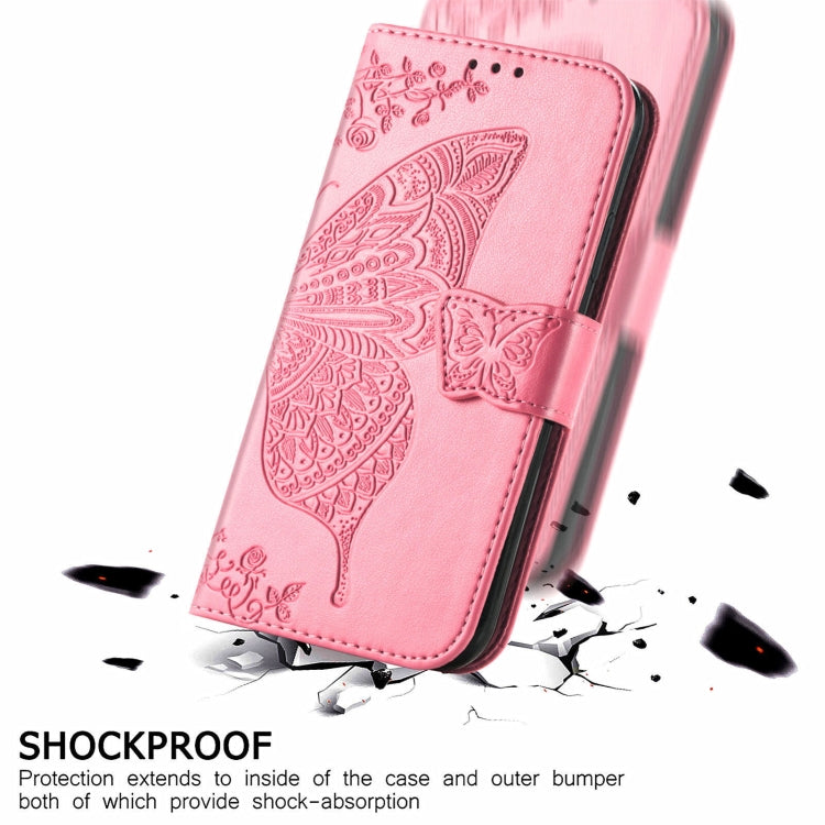 Butterfly Love Flowers Embossed Horizontal Flip Leather Case with Holder & Card Slots & Wallet & Lanyard For OnePlus Nord 2 5G(Pink) by buy2fix