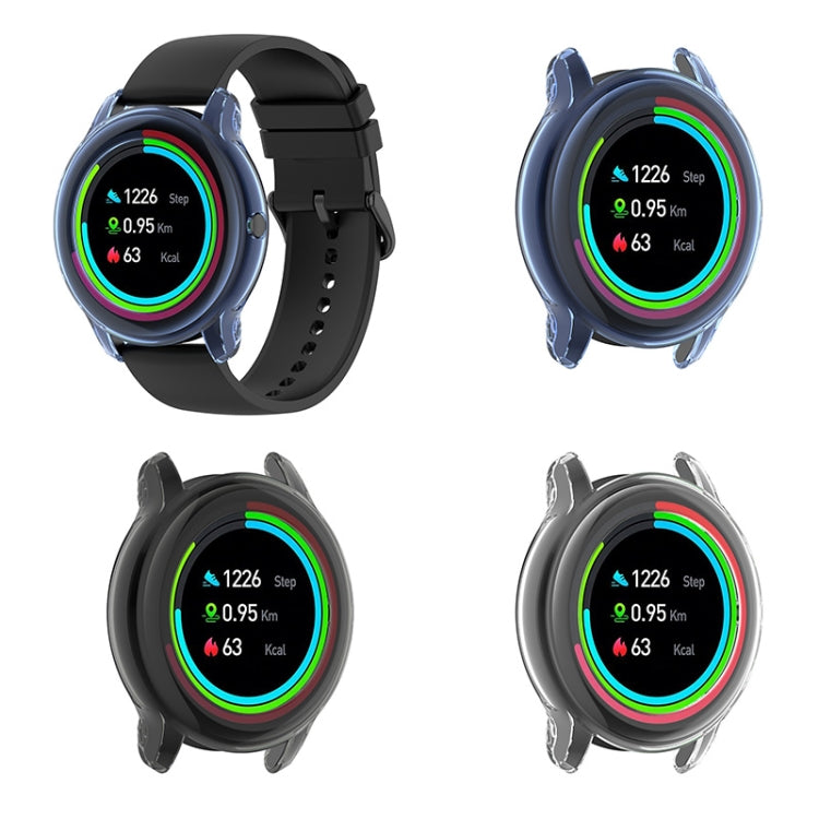 For Xiaomi IMILAB KW66 / YAMAY SW022 Half Coverage Hollowed TPU Protective Case(Transparent Black) by buy2fix