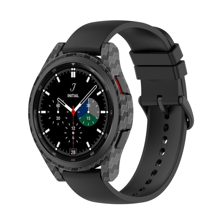 For Samsung Galaxy Watch4 Classic 46mm Half Coverage Hollowed PC Protective Case(Carbon Fibre) by buy2fix