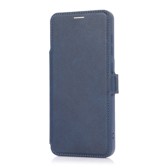 For Samsung Galaxy A21s Push Window Double Buckle PU + Silicone Horizontal Flip Leather Case with Holder & Card Slot(Blue) by buy2fix