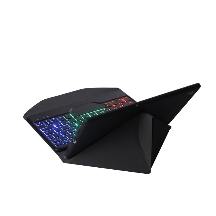 BM10S Backlight Edition Diamond Texture Detachable Bluetooth Keyboard Leather Tablet Case with Pen Slot & Triangular Back Support For Lenovo Smart Tab M10 HPD Plus TB-X606F 10.3 inch(Black) by buy2fix