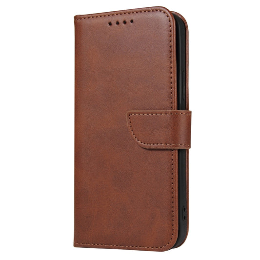 For iPhone 13 Calf Texture Buckle Horizontal Flip Leather Case with Holder & Card Slots & Wallet(Brown) by buy2fix