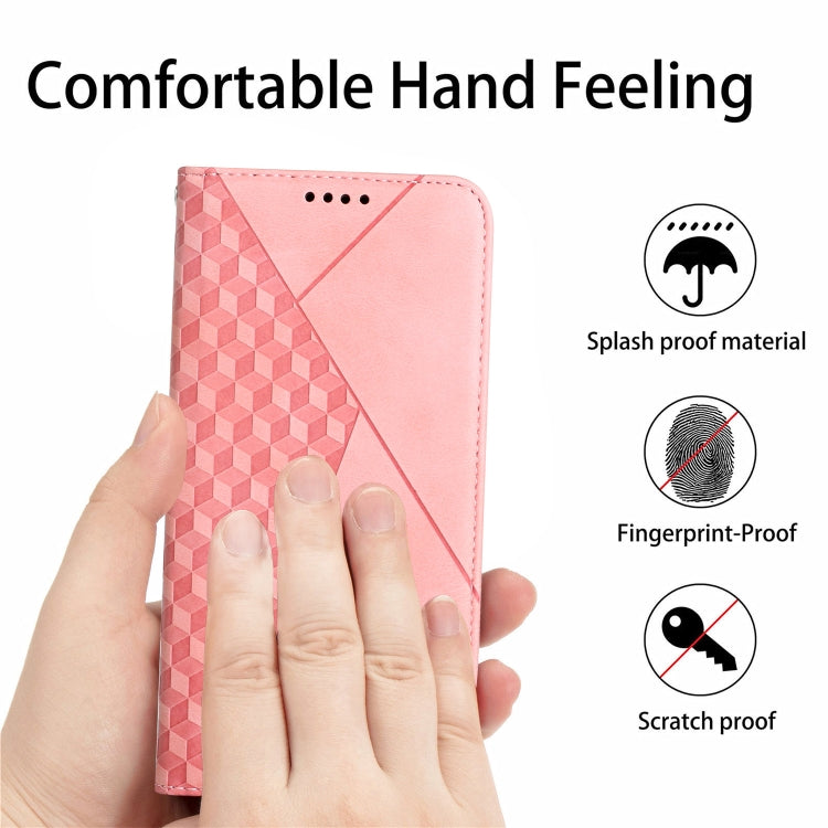 For Samsung Galaxy A02s US Version Diamond Pattern Splicing Skin Feel Magnetic Horizontal Flip Leather Case with Card Slots & Holder & Wallet(Rose Gold) by buy2fix