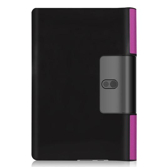 For Lenovo Yoga Smart Tab Custer Texture Horizontal Flip Leather Case with Two-folding Holder(Purple) by buy2fix