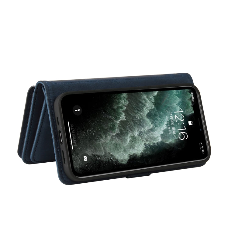 Skin Feel PU + TPU Horizontal Flip Leather Case with Holder & 15 Cards Slot & Wallet & Zipper Pocket & Lanyard For iPhone 11 Pro Max(Blue) - iPhone 11 Pro Max Cases by buy2fix | Online Shopping UK | buy2fix