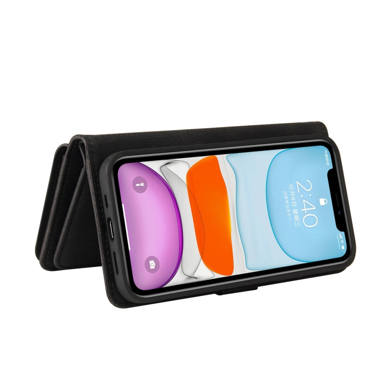 Skin Feel PU + TPU Horizontal Flip Leather Case with Holder & 15 Cards Slot & Wallet & Zipper Pocket & Lanyard For iPhone 11(Black) - iPhone 11 Cases by buy2fix | Online Shopping UK | buy2fix