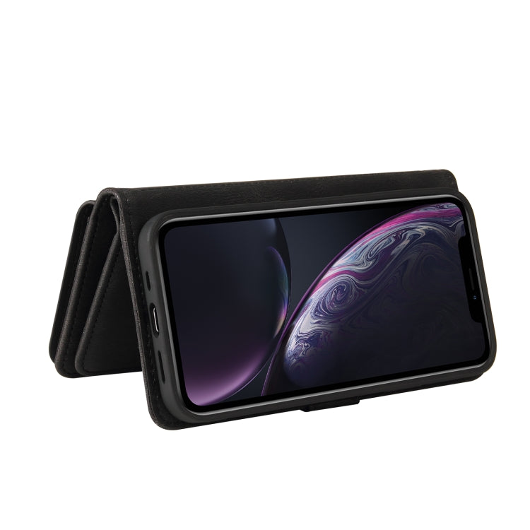 For iPhone XR Skin Feel PU + TPU Horizontal Flip Leather Case with Holder & 15 Cards Slot & Wallet & Zipper Pocket & Lanyard(Black) - More iPhone Cases by buy2fix | Online Shopping UK | buy2fix