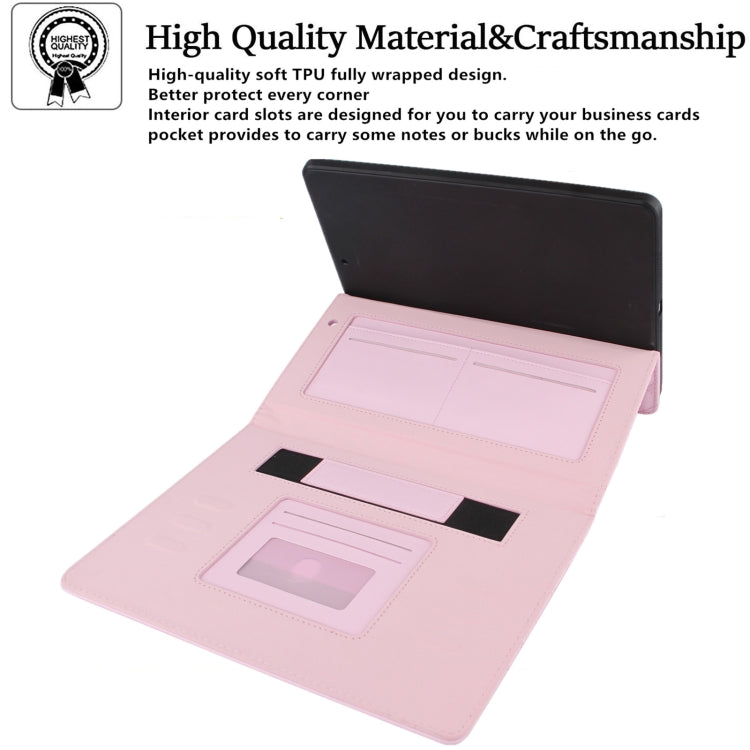 Checkered Pattern Horizontal Flip Leather Case with Holder & Card Slots & Hand Strap For iPad 9.7 (2018 / 2017) / Air 2 / Air / Pro 9.7 2016(Pink) - iPad 9.7 (2018) & (2017) Cases by buy2fix | Online Shopping UK | buy2fix
