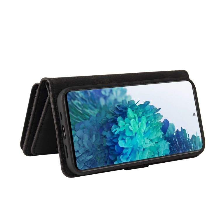 For Samsung Galaxy S20 FE Skin Feel PU + TPU Horizontal Flip Leather Case with Holder & 15 Cards Slot & Wallet & Zipper Pocket & Lanyard(Black) by buy2fix