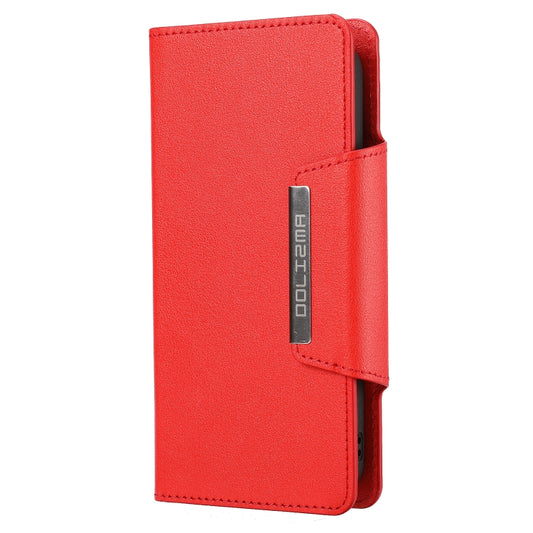 For iPhone 13 Ultra-thin Separable Magnetic Horizontal Flip Leather Case with Card Slot & Wallet(Red) by buy2fix